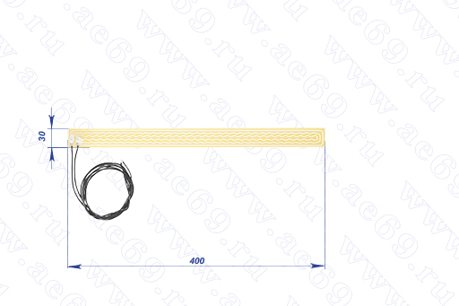 Элемент обогрева стеклоочистителя 3м. 1шт. 