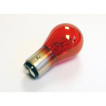 Лампа 12V PR21/5W красная две спирали со смещением  1шт. (Philips) 