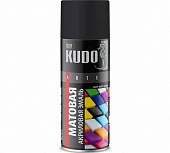 Краска-спрей ЧЕРНАЯ (матовая) акриловая "KUDO" (520мл) KU-A9005M