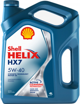 Масло моторное Shell Helix HX7 5/40 A3/B4 полусинтетика 4л.