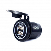 Разветвитель (врезной) 2USB, (4.2А), 12V z124