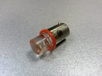 Лампа 12V диод T4W с цоколем (красная)