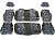Чехлы сидений Daewoo Nexia I пок. (1994-2008) жаккард/кожзам задняя спинка целая