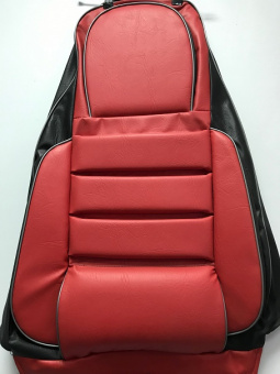 Чехлы сидений ВАЗ 2107 винил-кожа (красные)