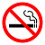 Наклейка " НЕ КУРИТЬ" кружок