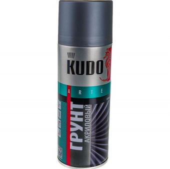 Грунт акриловый СЕРЫЙ спрей "KUDO" (520мл) 