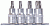 Набор головок-бит TORX Т40-Т70 1/2 4пр. на планке АвтоDело 39834