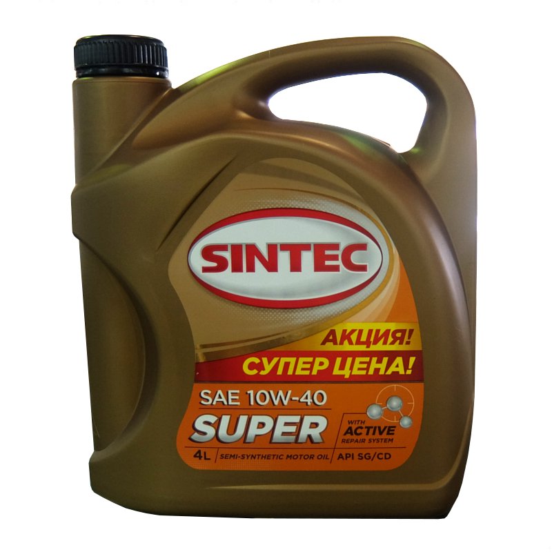 Масло моторное Sintec Супер 10W-40 4л (полусинт)