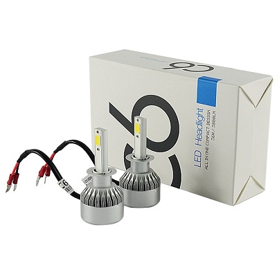 Лампа 12V диод H1 Allroad C6 (P14,5s) 9-32V 36W ком-кт (белая)+охладитель
