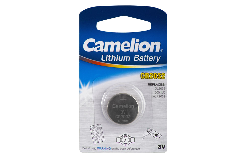 Батарейка литиевая дисковая Camelion 3В тип CR2032-BP1
