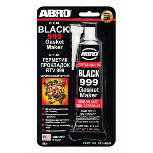 ABRO Герметик силиконовый (до+343г) 85 гр., черный / США 912-AB